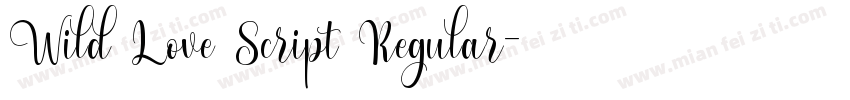 Wild Love Script Regular字体转换